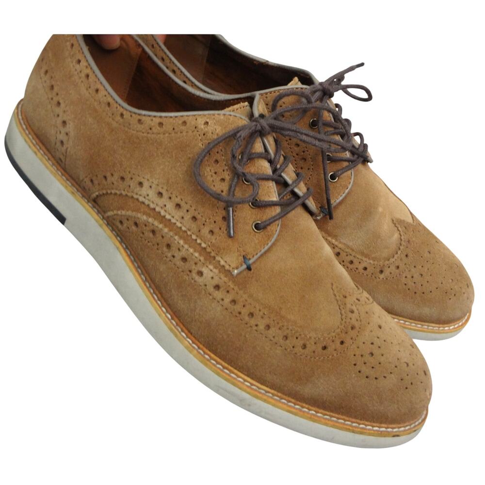 Blake Mckay Carson Tan Suede Sneaker Oxfords Wingtip Men 10.5 D Business Casual